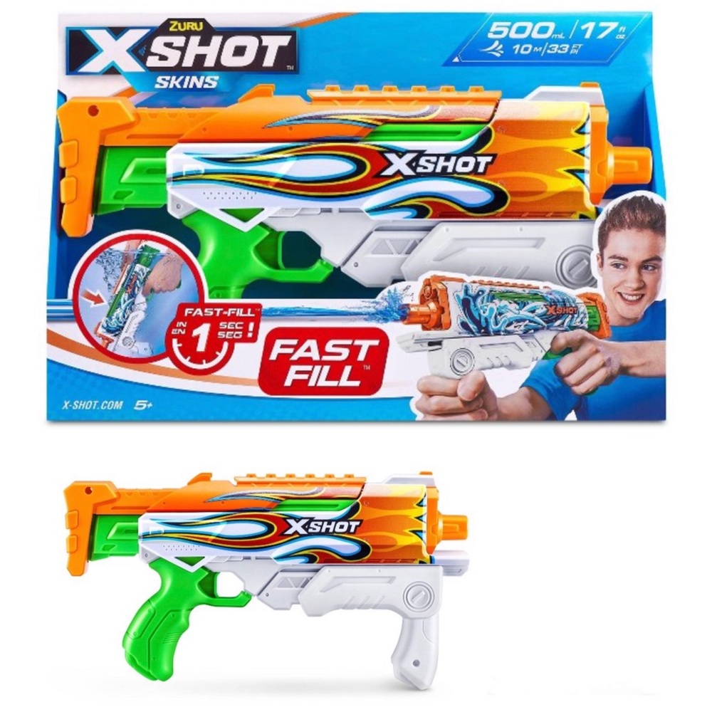 X-Shot Fast Fill Skins Hyperload Water Blaster Gun